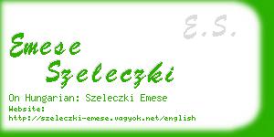 emese szeleczki business card